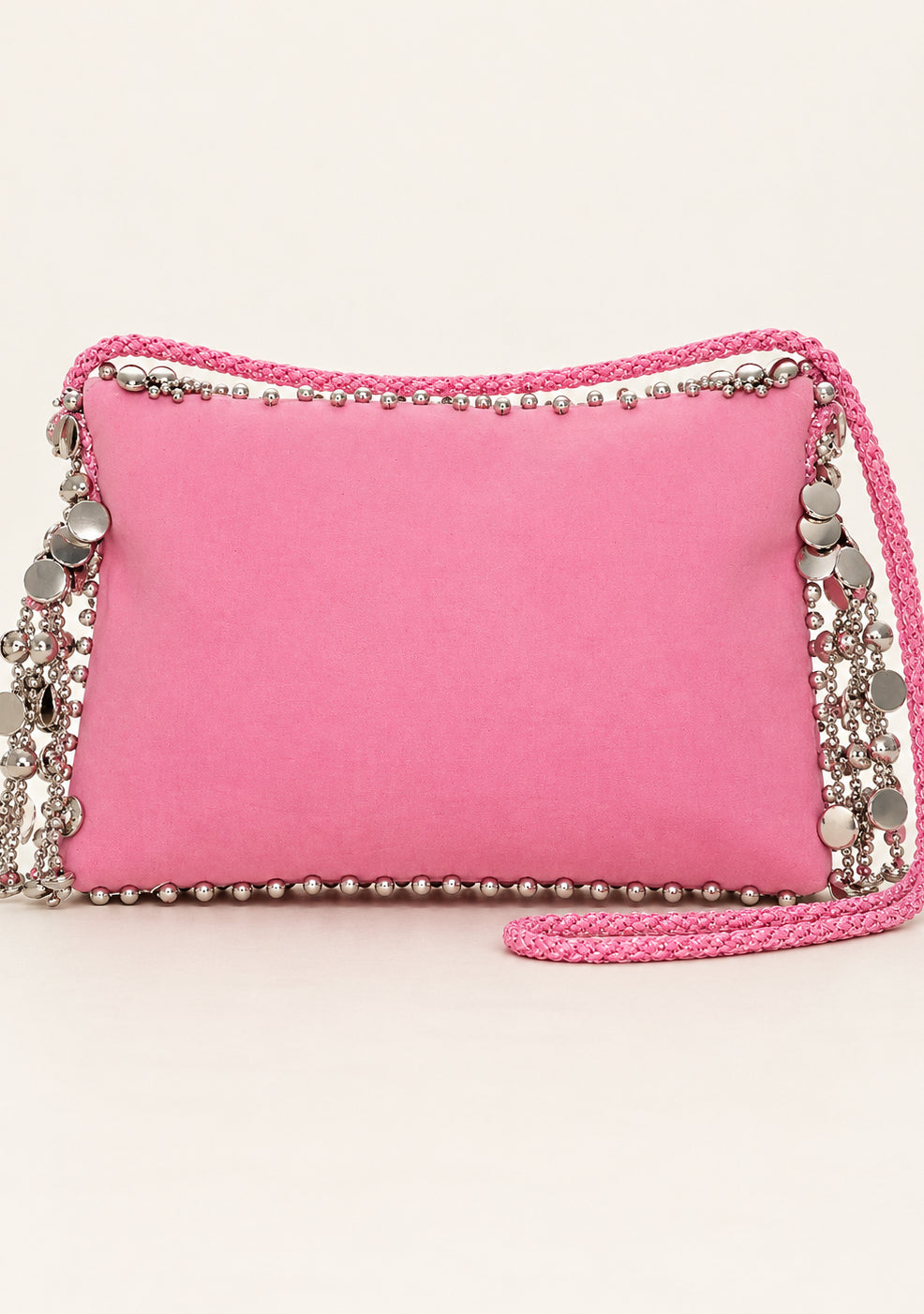 ibBan Hand-Embroidered Pink Wallet with Beadwork - Layra