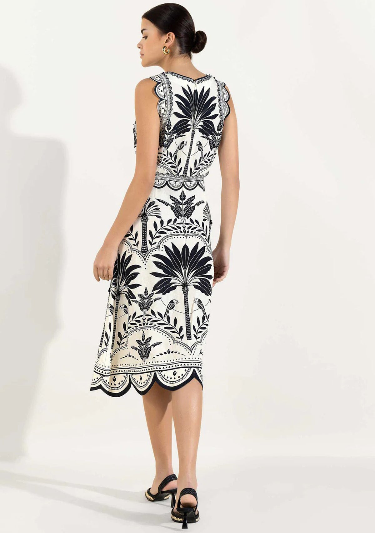Rifat Black & Ivory Cut-Out Midi Dress | ibBan