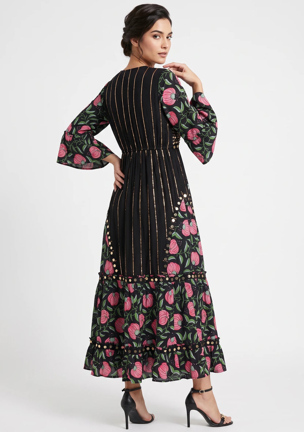 Women’s Cotton Hand-Embroidered Long Dress -Jumani