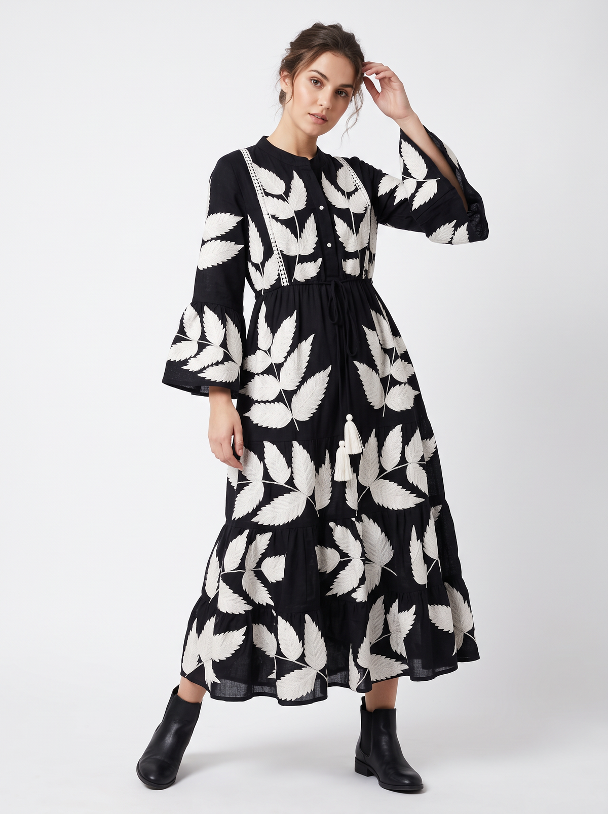 Women’s Long Tunic with Hand Embroidery - Livia