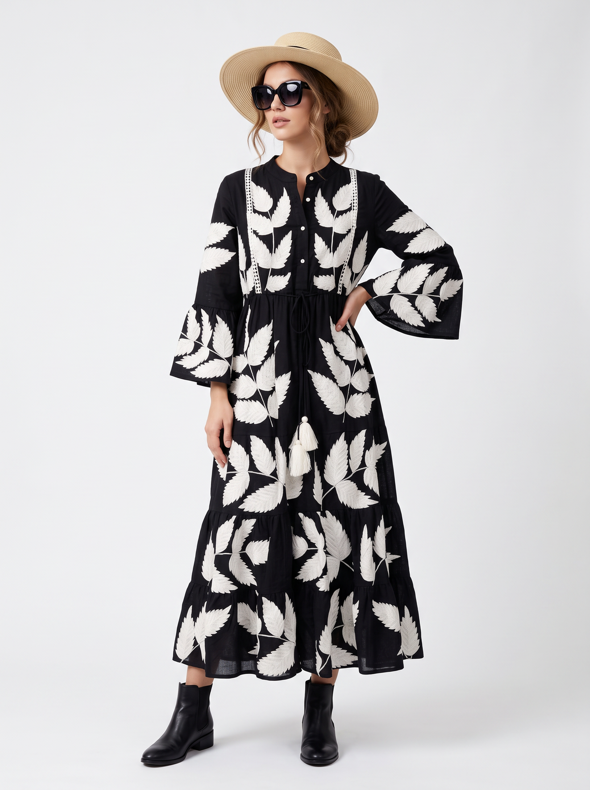 Women’s Long Tunic with Hand Embroidery - Livia