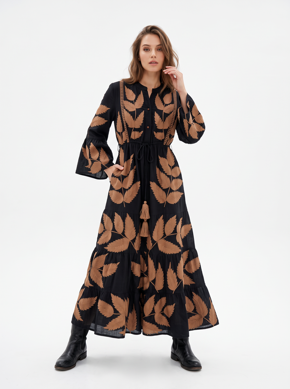 Women’s Long Tunic with Hand Embroidery - Livia