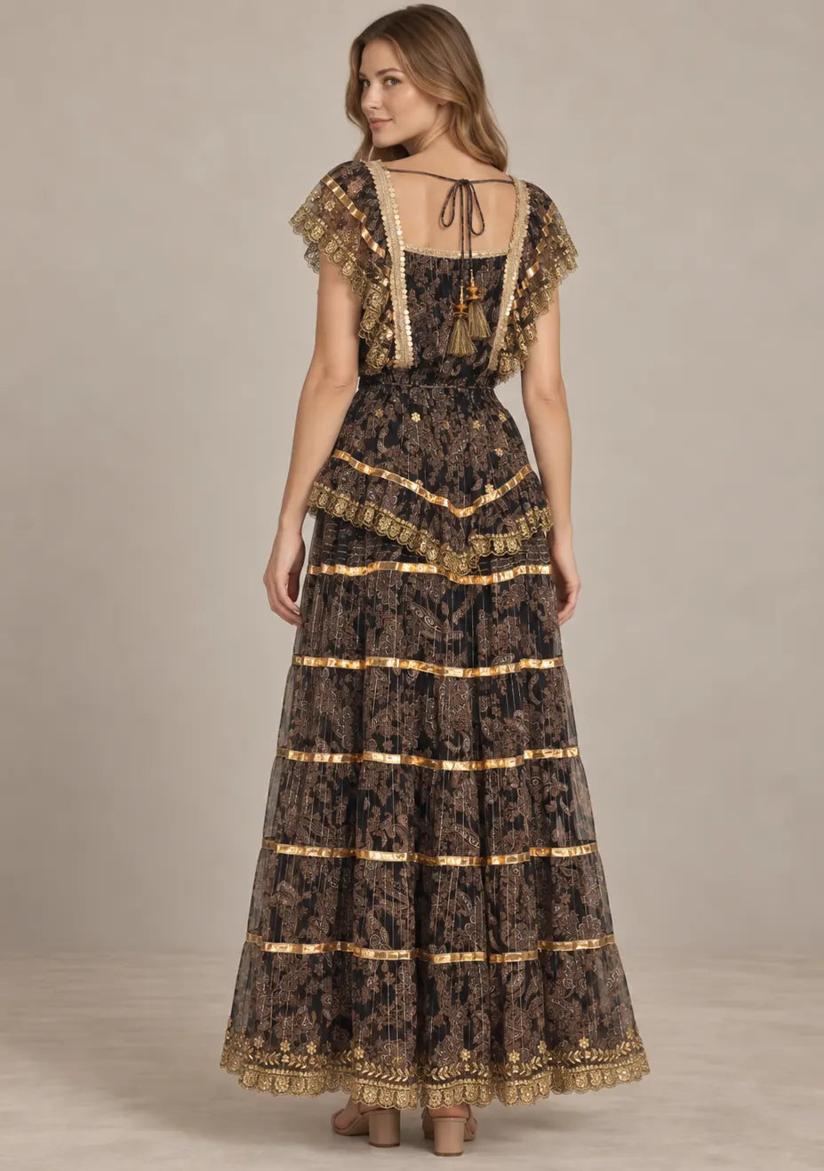 Women’s Cotton Georgette Embroidered  Dress - Huma