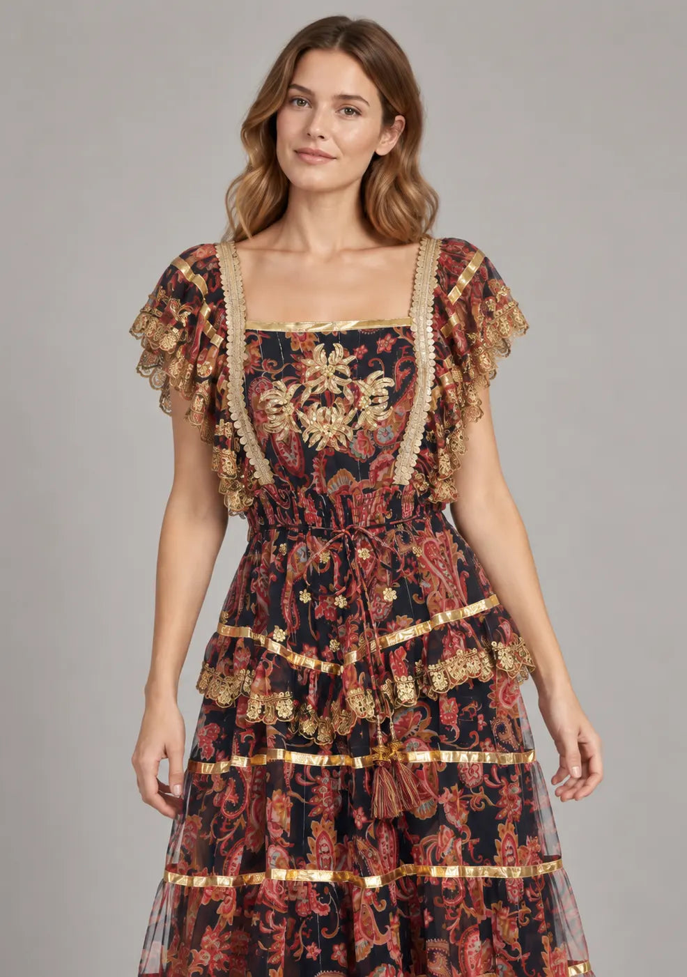 Women’s Cotton Georgette Embroidered  Dress - Huma
