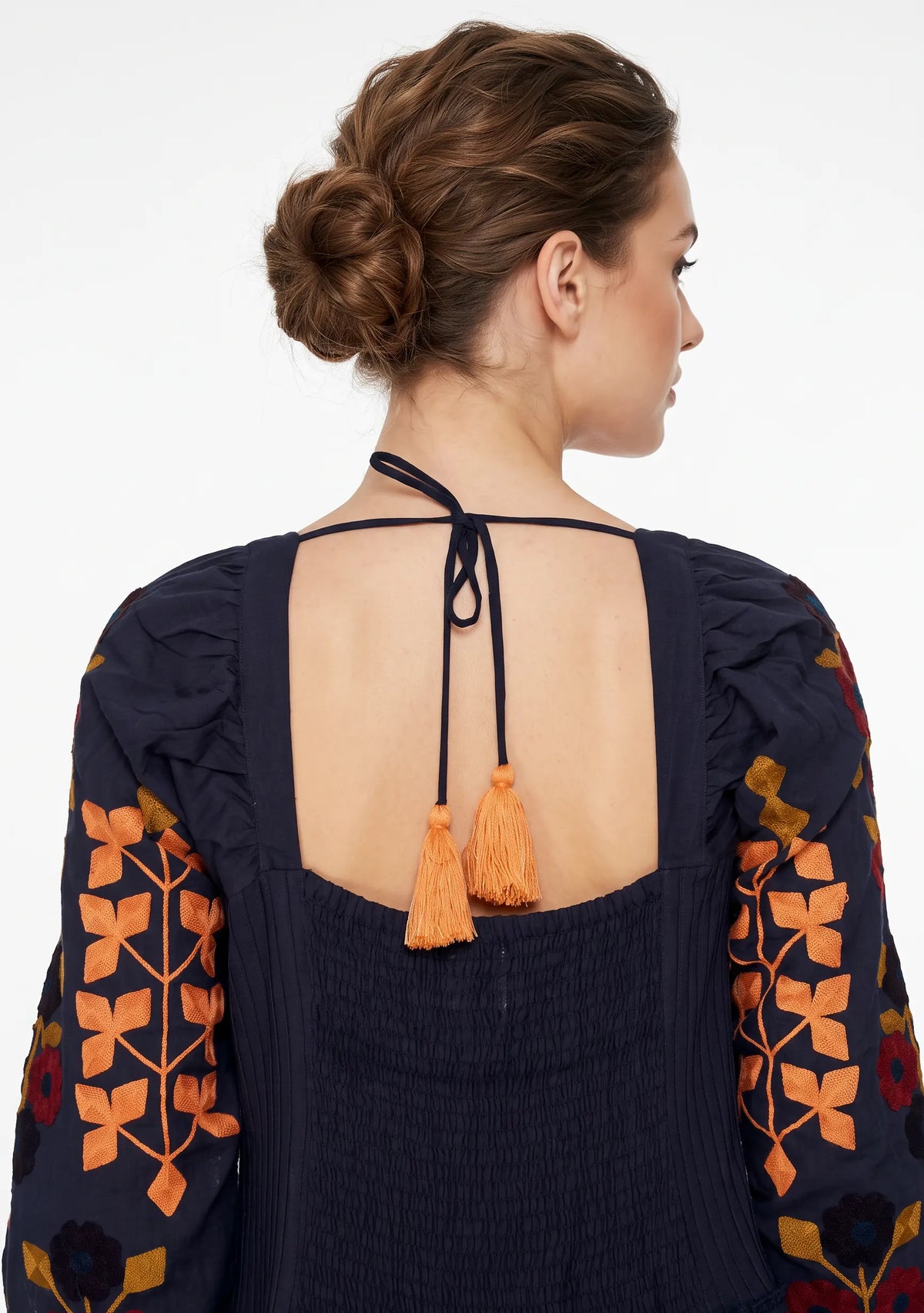 Women’s Cotton Hand-Embroidered Long Dress - Zara