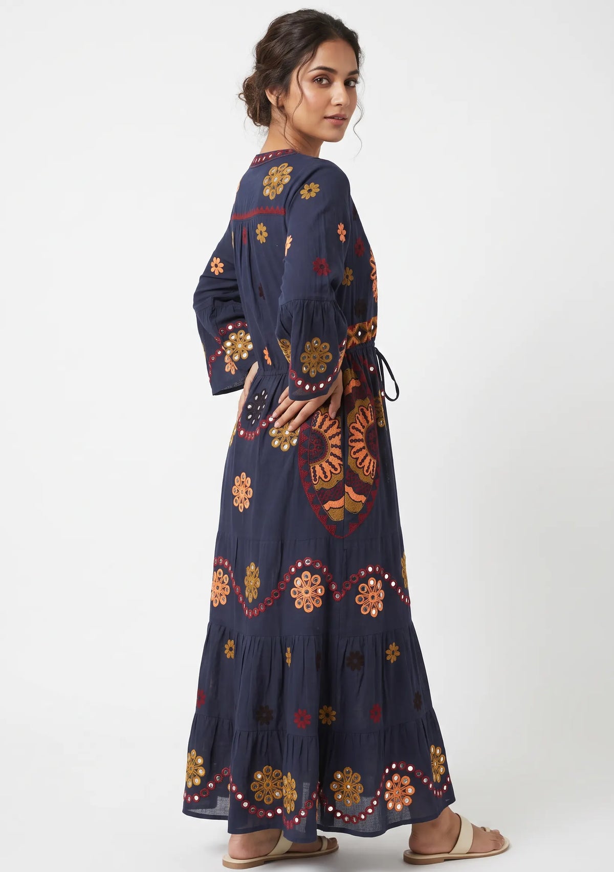 Women’s Cotton Hand-Embroidered Long Tunic - Sara