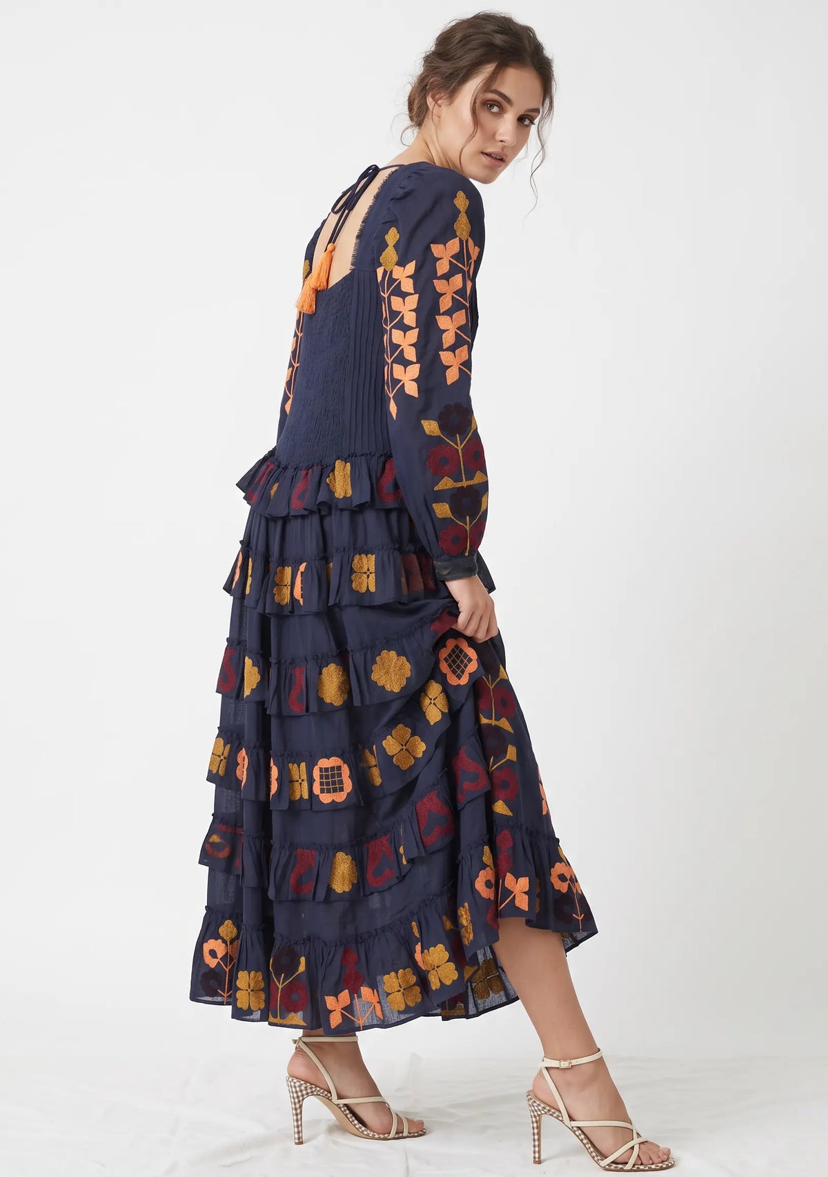 Women’s Cotton Hand-Embroidered Long Dress - Zara