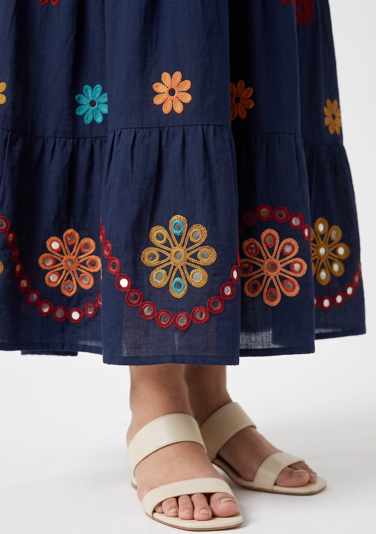 Women’s Cotton Hand-Embroidered Long Tunic - Sara