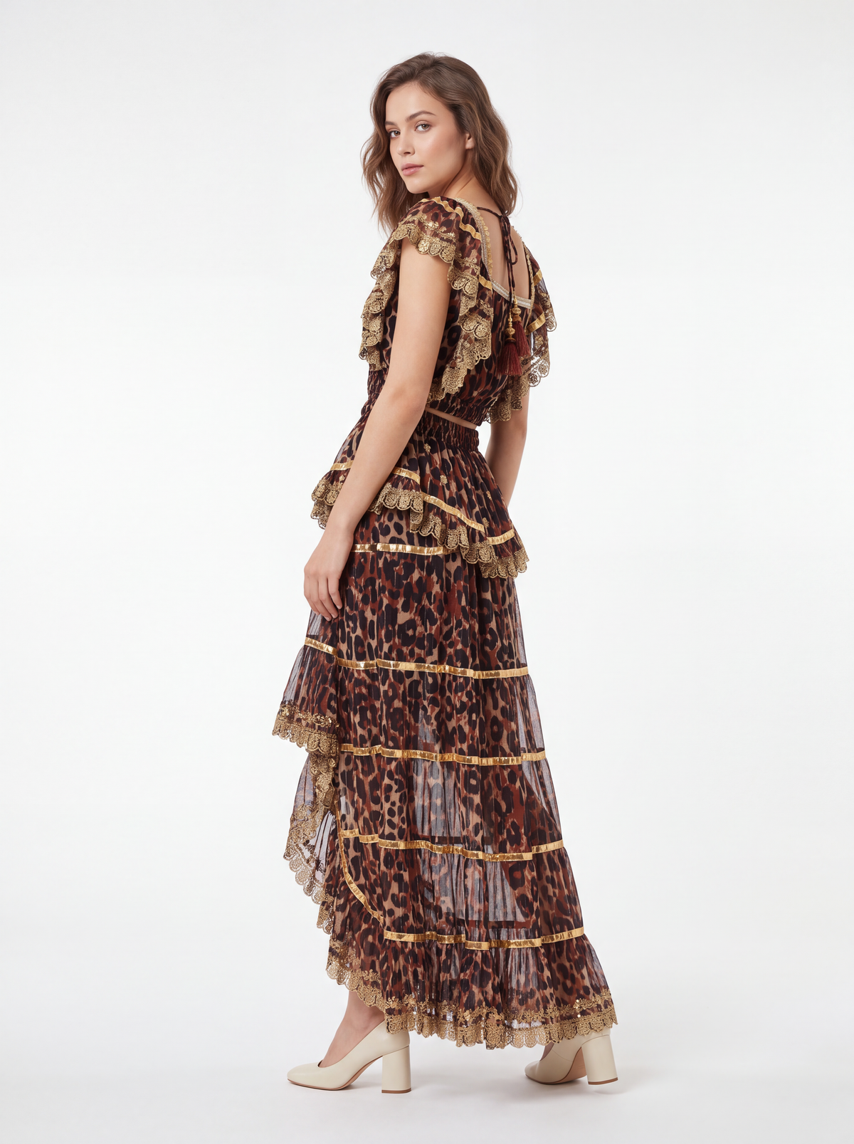 Women’s Cotton Lurex Long Maxi Dress - Anaab