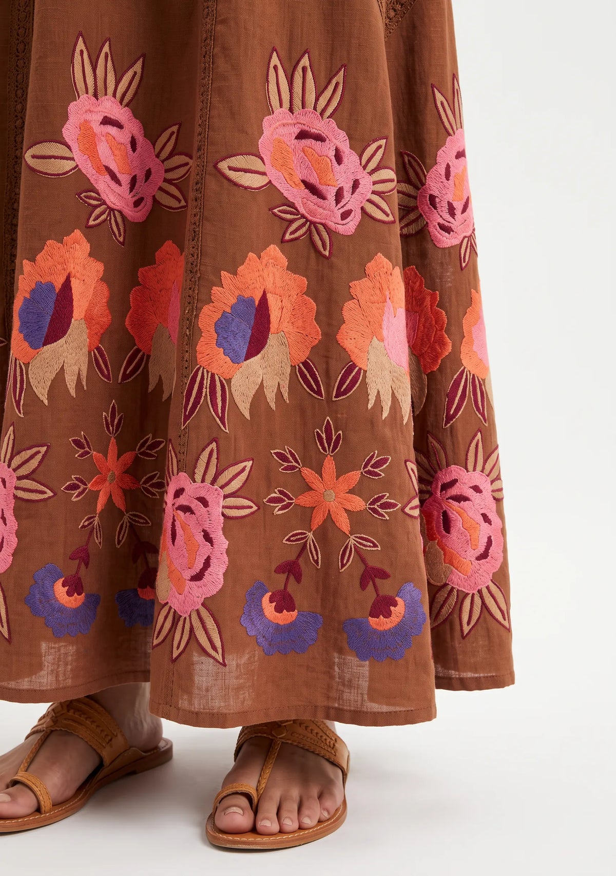 Women’s Cotton Hand-Embroidered Long Dress- Gypsy