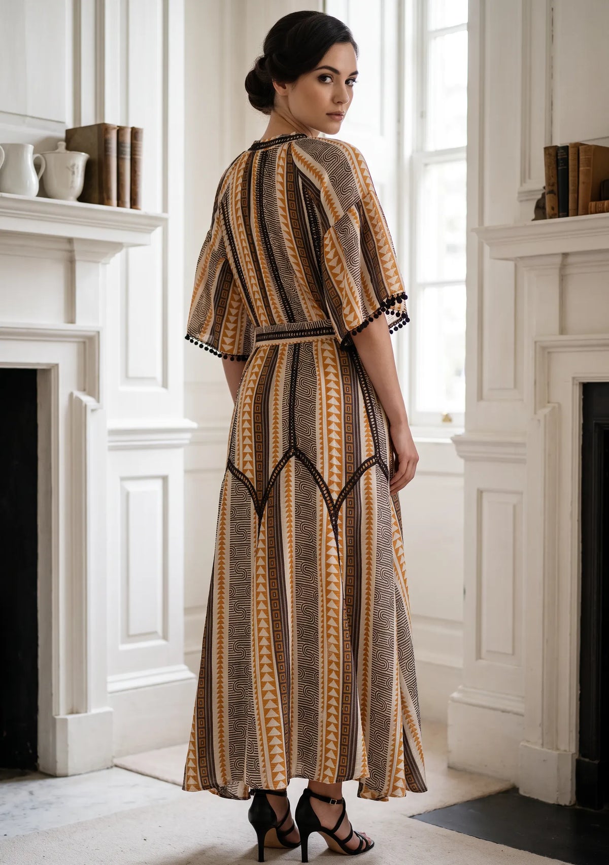 Women’s 100% Cotton Printed Long Dress - Zafira