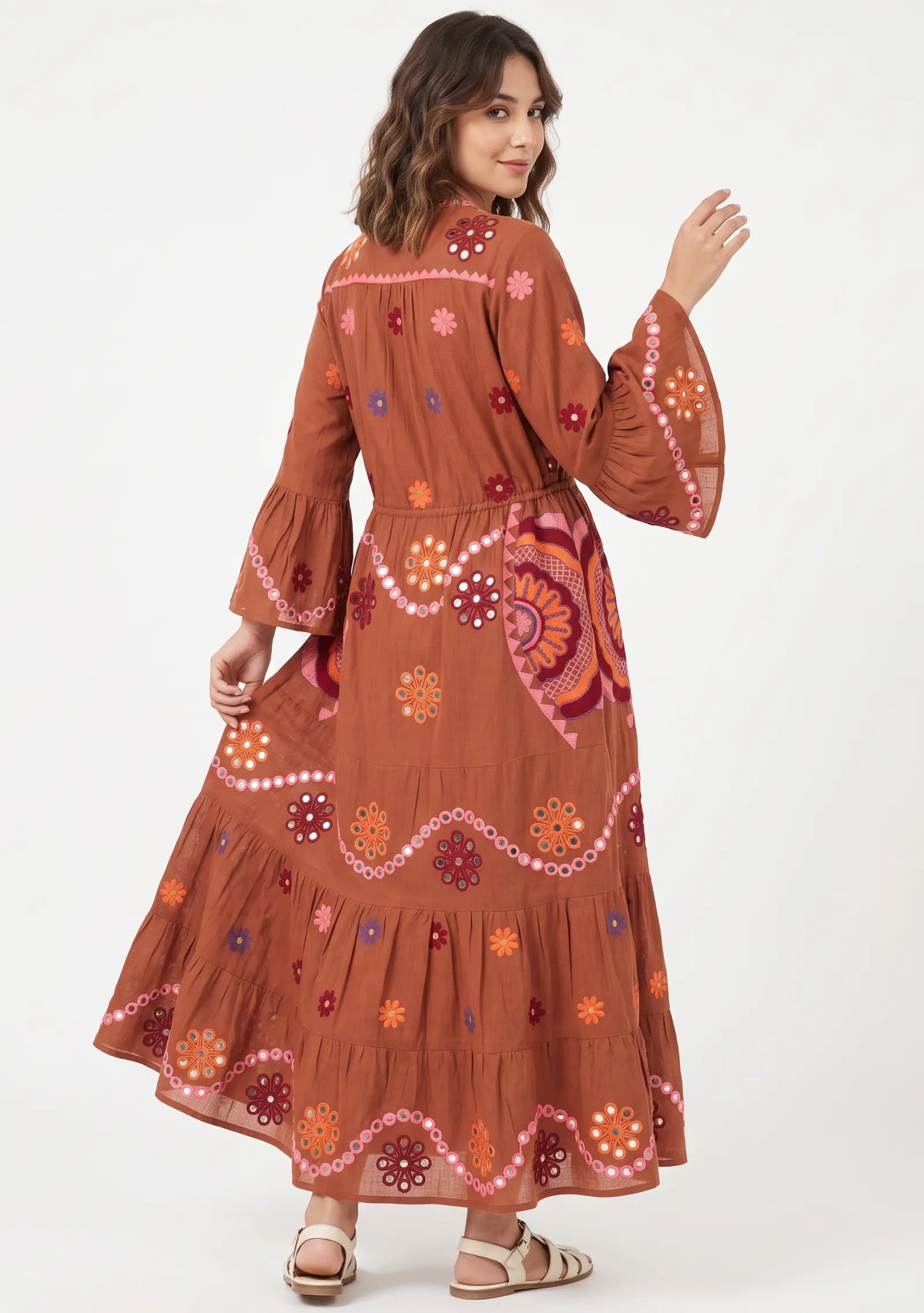 Women’s Cotton Hand-Embroidered Long Tunic - Sara