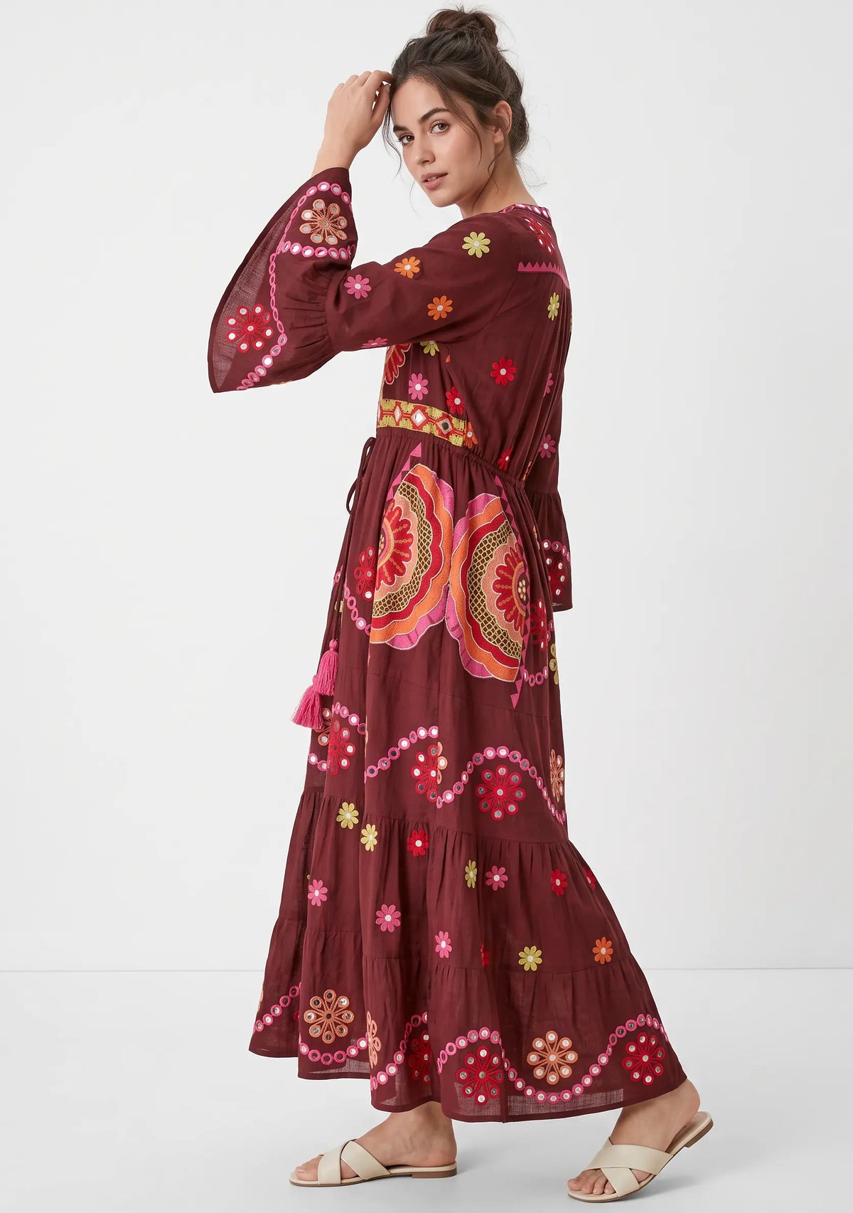 Women’s Cotton Hand-Embroidered Long Tunic - Sara