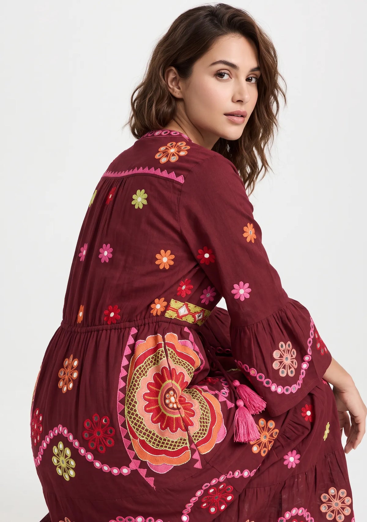 Women’s Cotton Hand-Embroidered Long Tunic - Sara