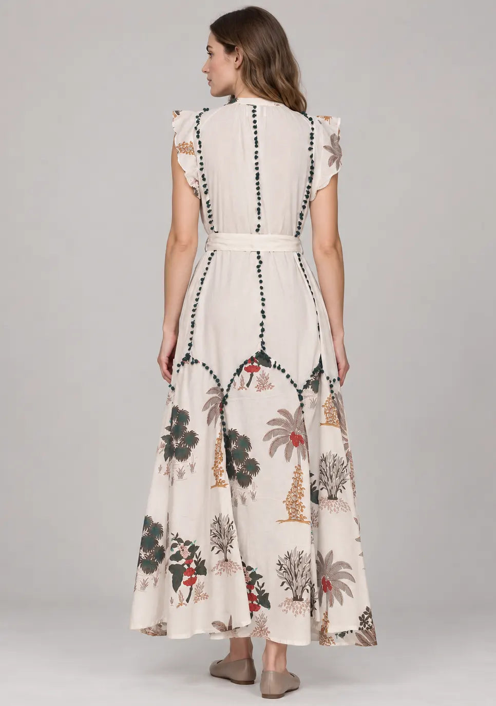 Women’s Maxi Dress with Hand Embroidery - Ruzaan