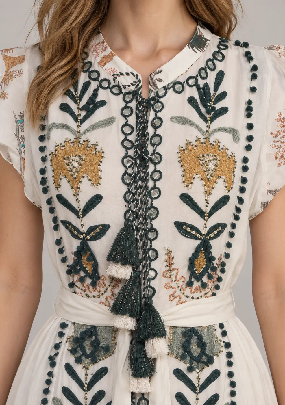 Women’s Maxi Dress with Hand Embroidery - Ruzaan
