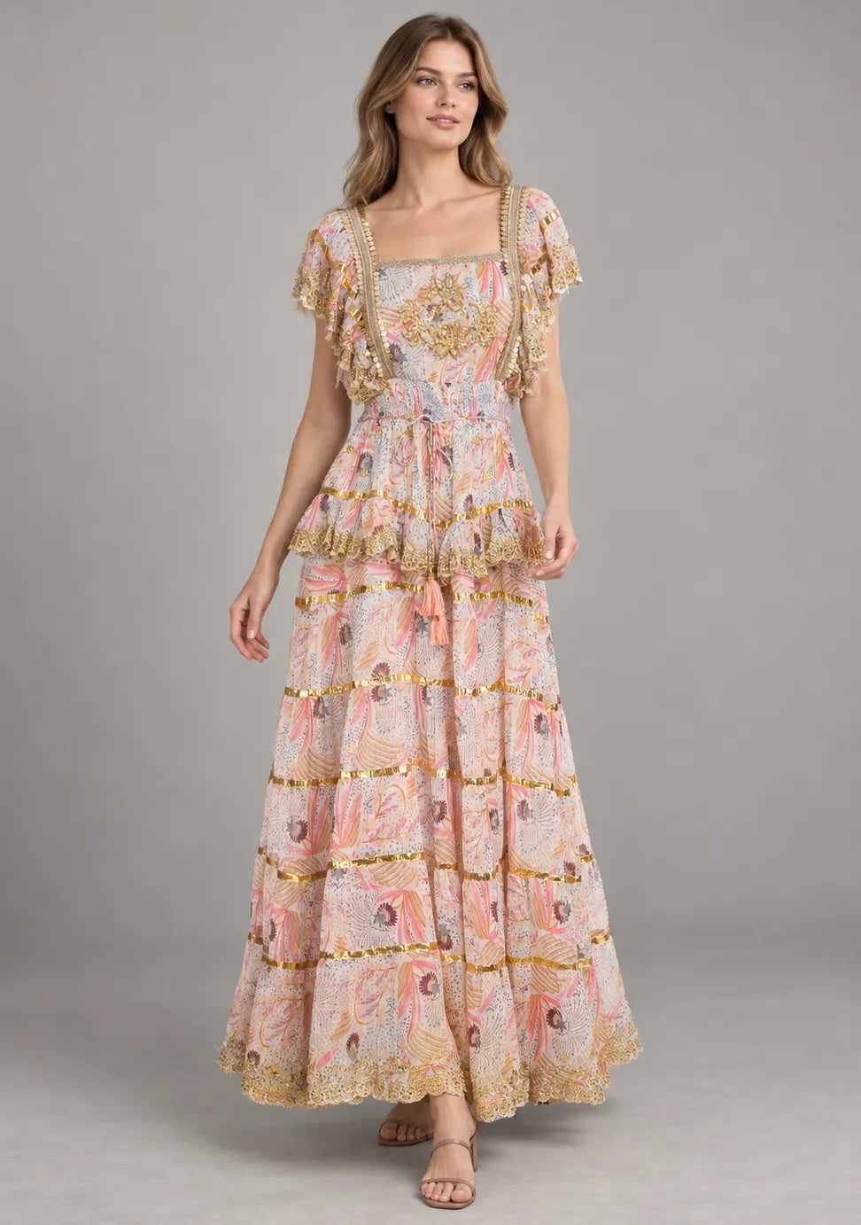 Women’s Cotton Georgette Embroidered  Dress - Huma