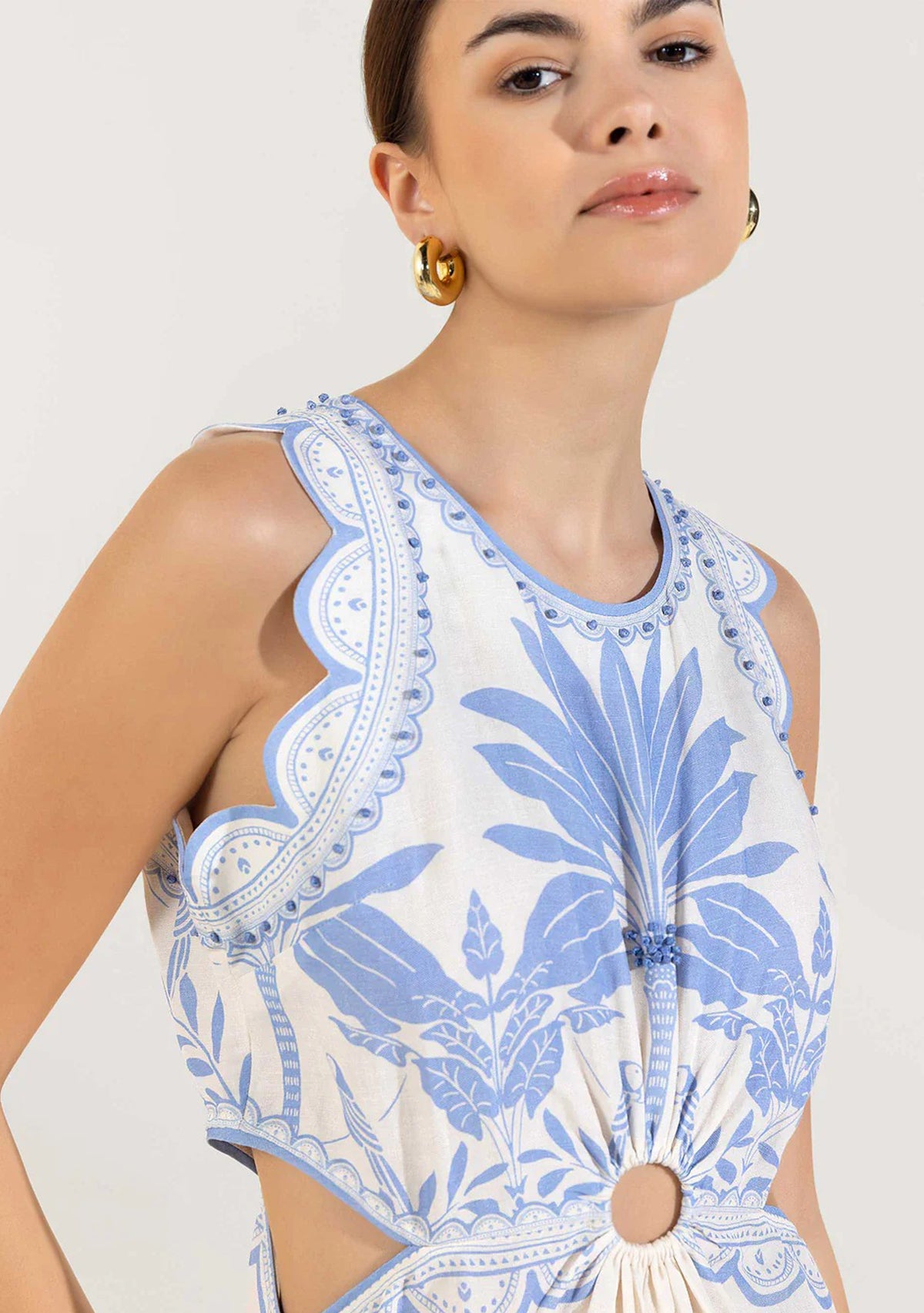 Rifat Black & Ivory Cut-Out Midi Dress | ibBan