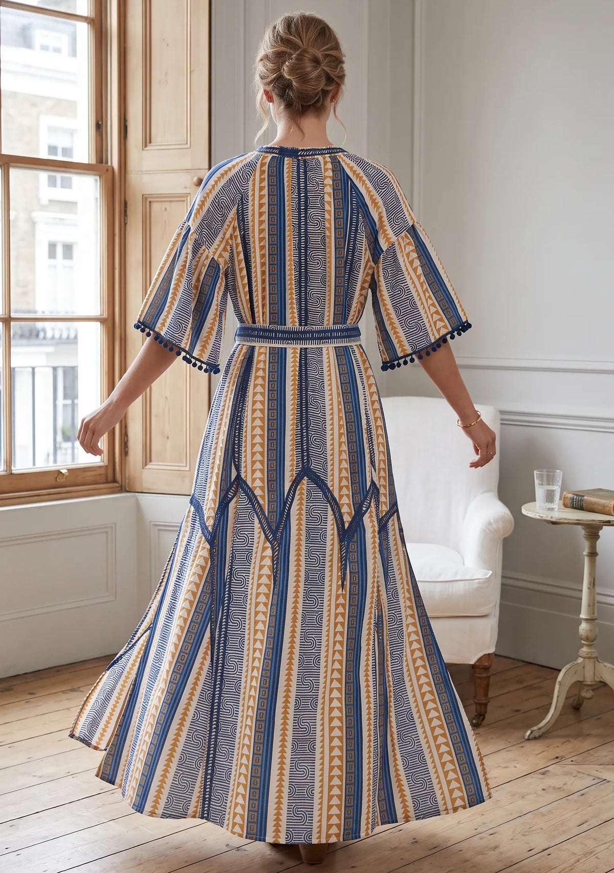 Women’s 100% Cotton Printed Long Dress - Zafira