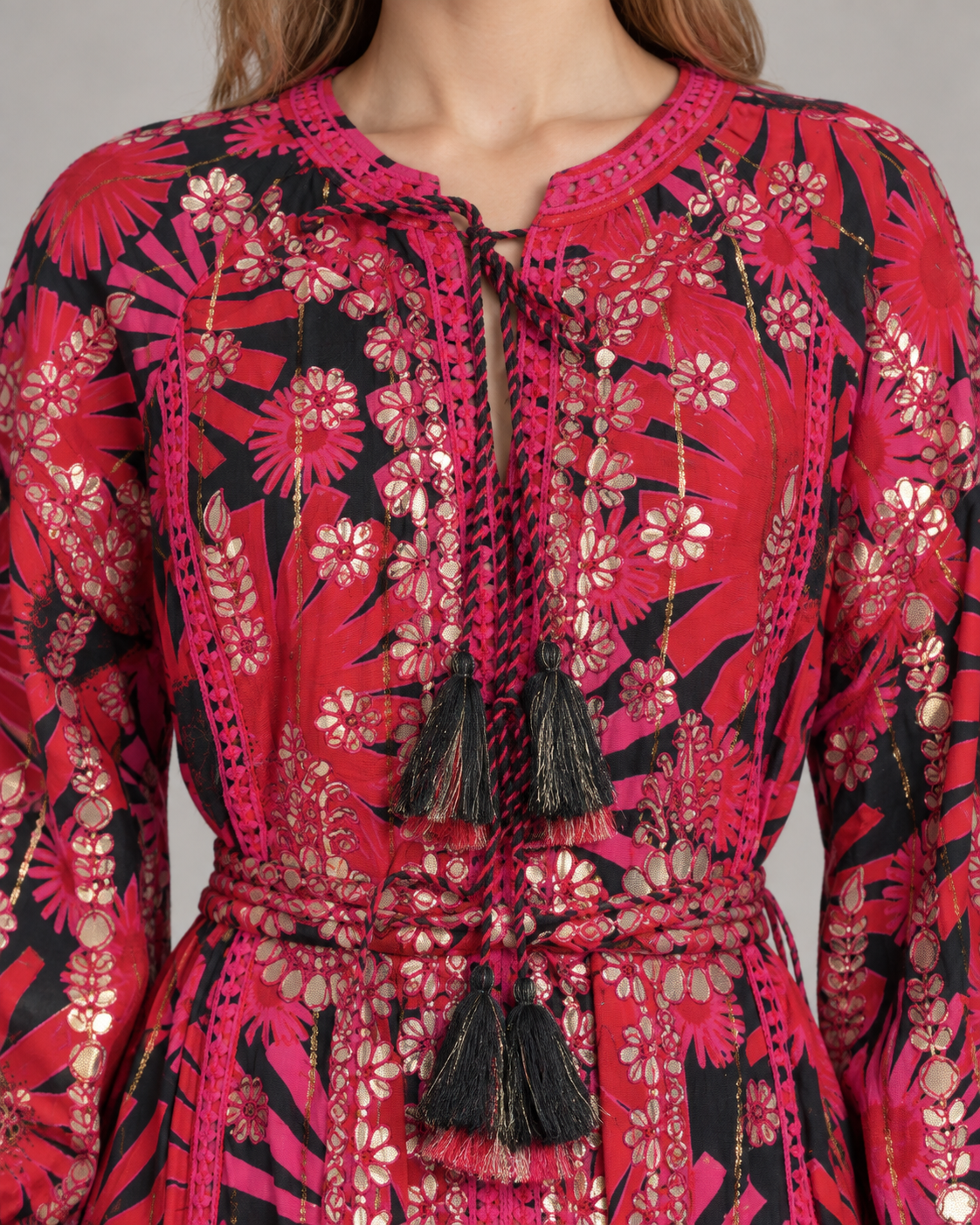 Women’s Hand-Embroidered Long Dress - Fikra