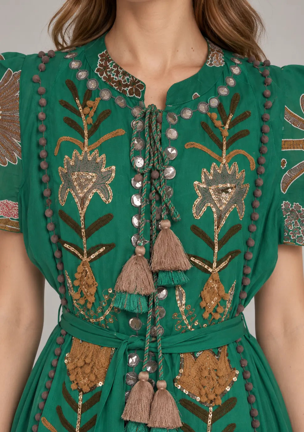 Women’s Maxi Dress with Hand Embroidery - Ruzaan