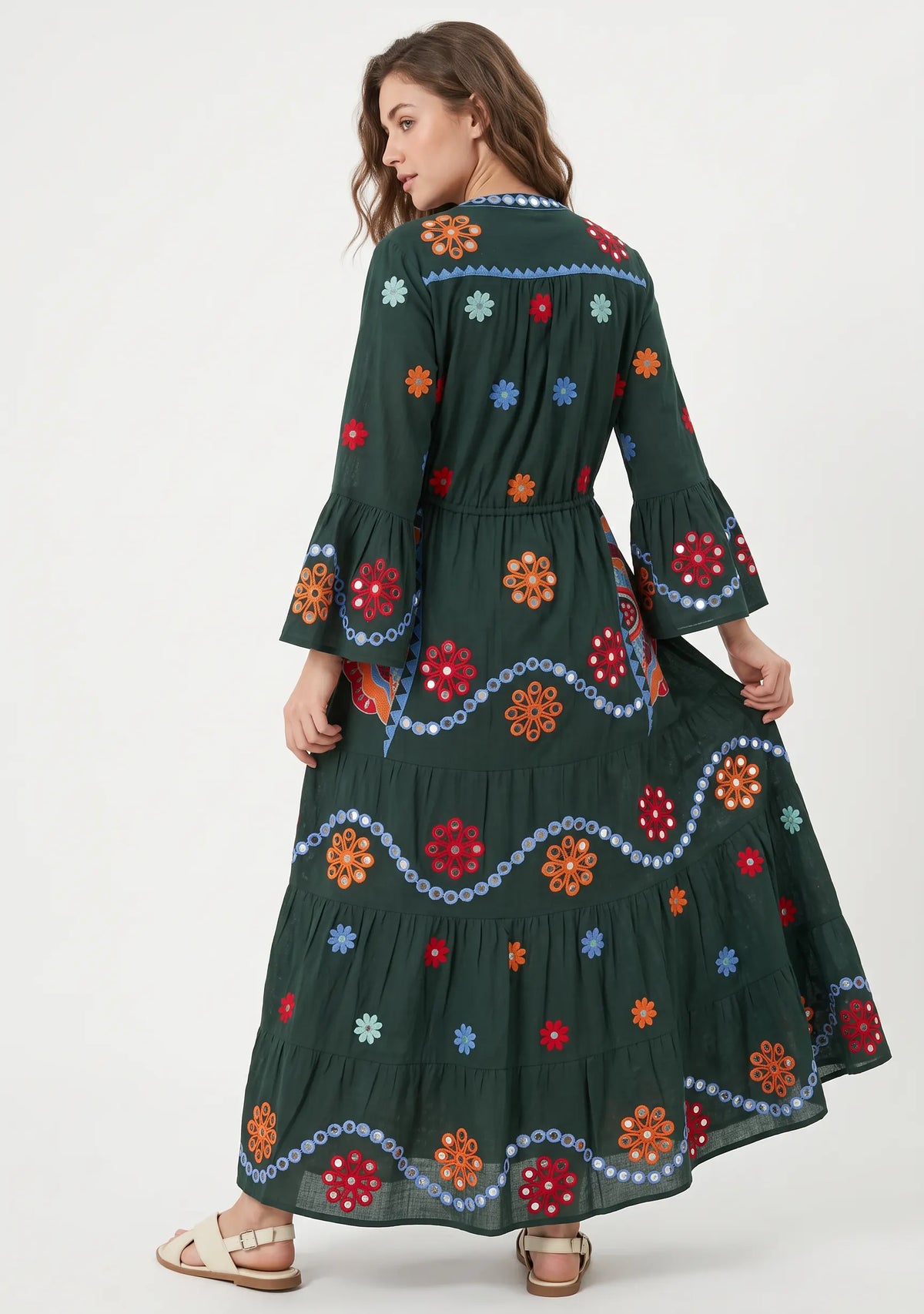 Women’s Cotton Hand-Embroidered Long Tunic - Sara
