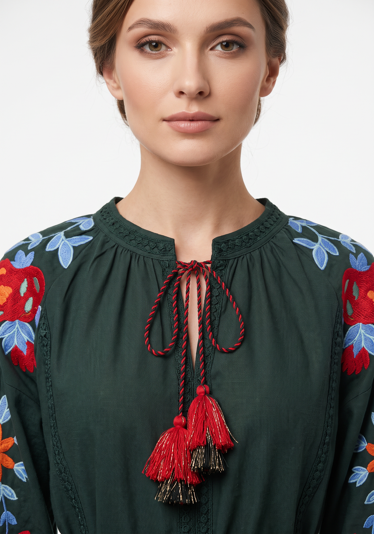 Women’s Cotton Hand-Embroidered Long Dress- Gypsy