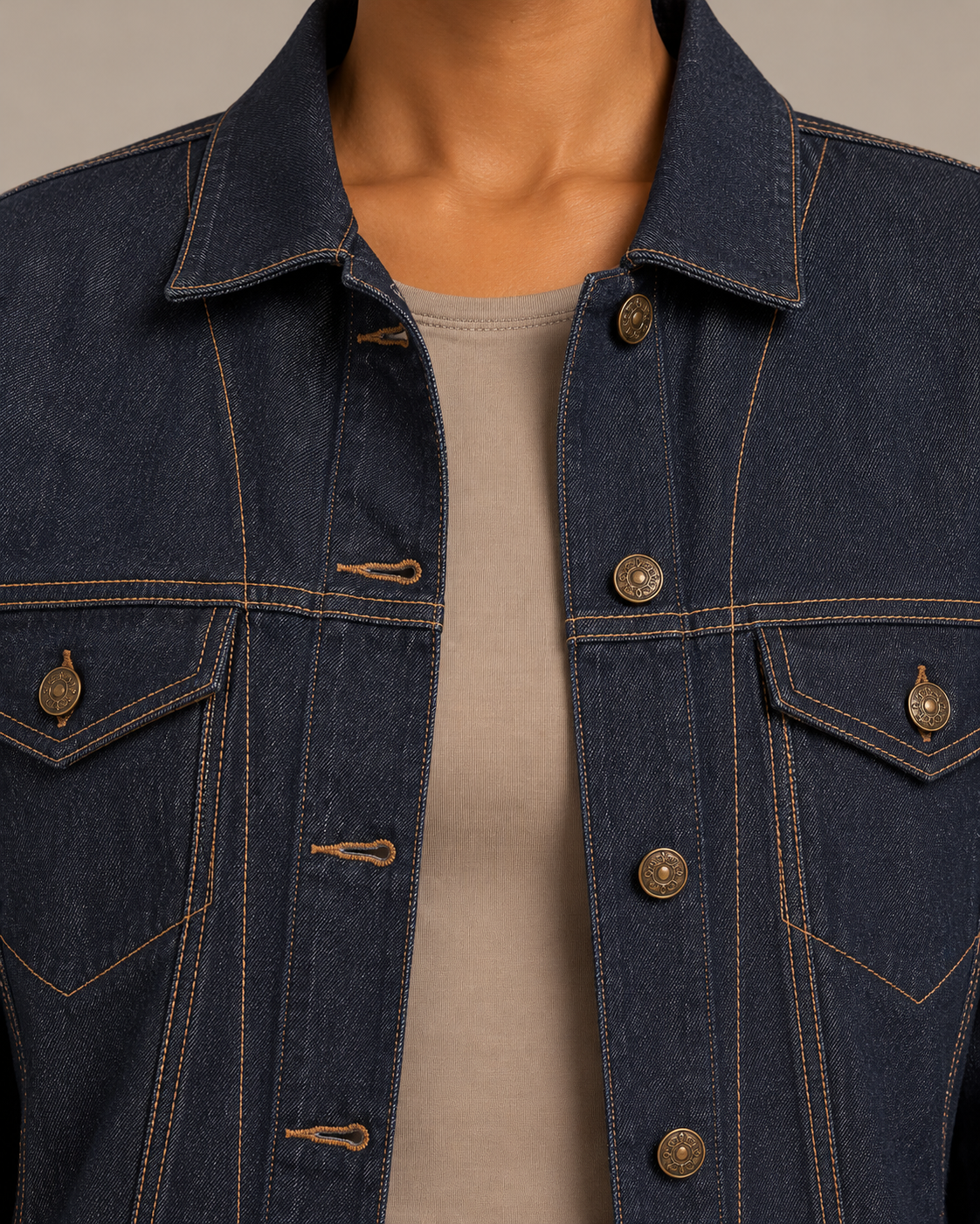 Zinnia Indigo Denim Jacket with Floral Embellishments | ibBan