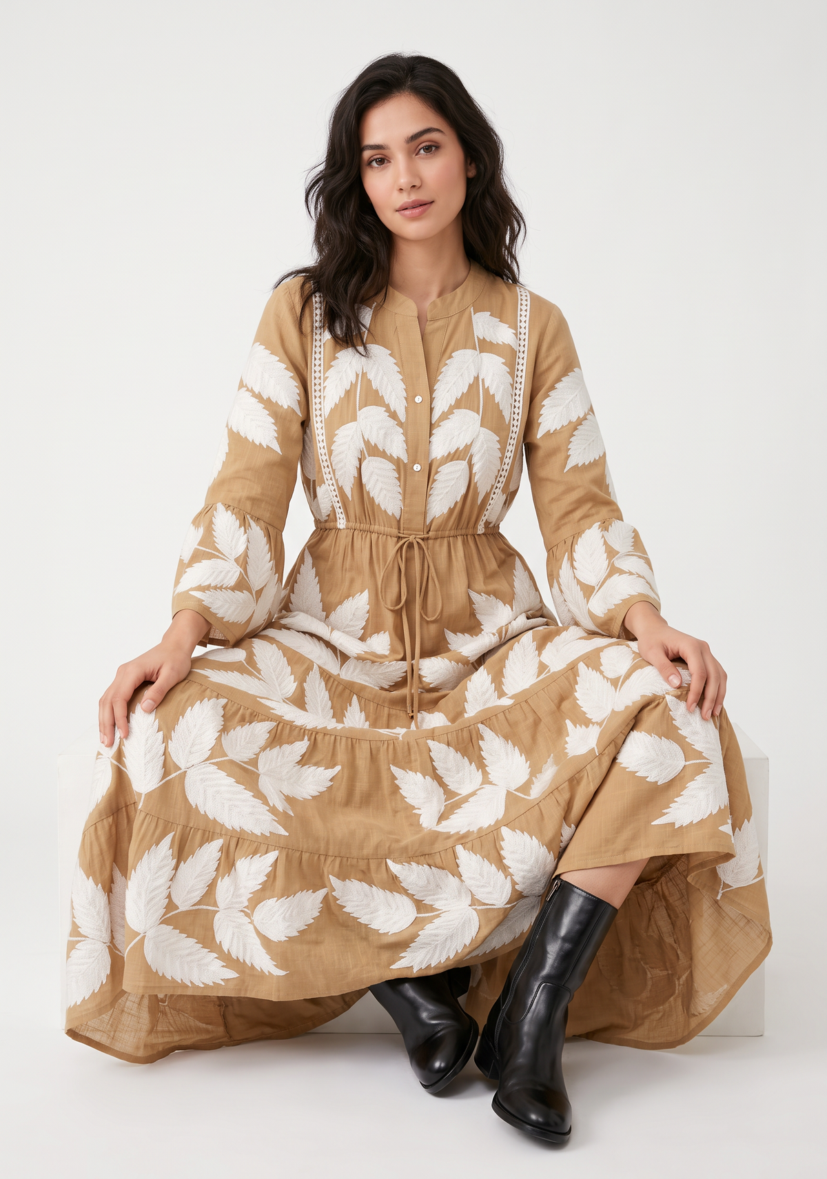 Women’s Long Tunic with Hand Embroidery - Livia