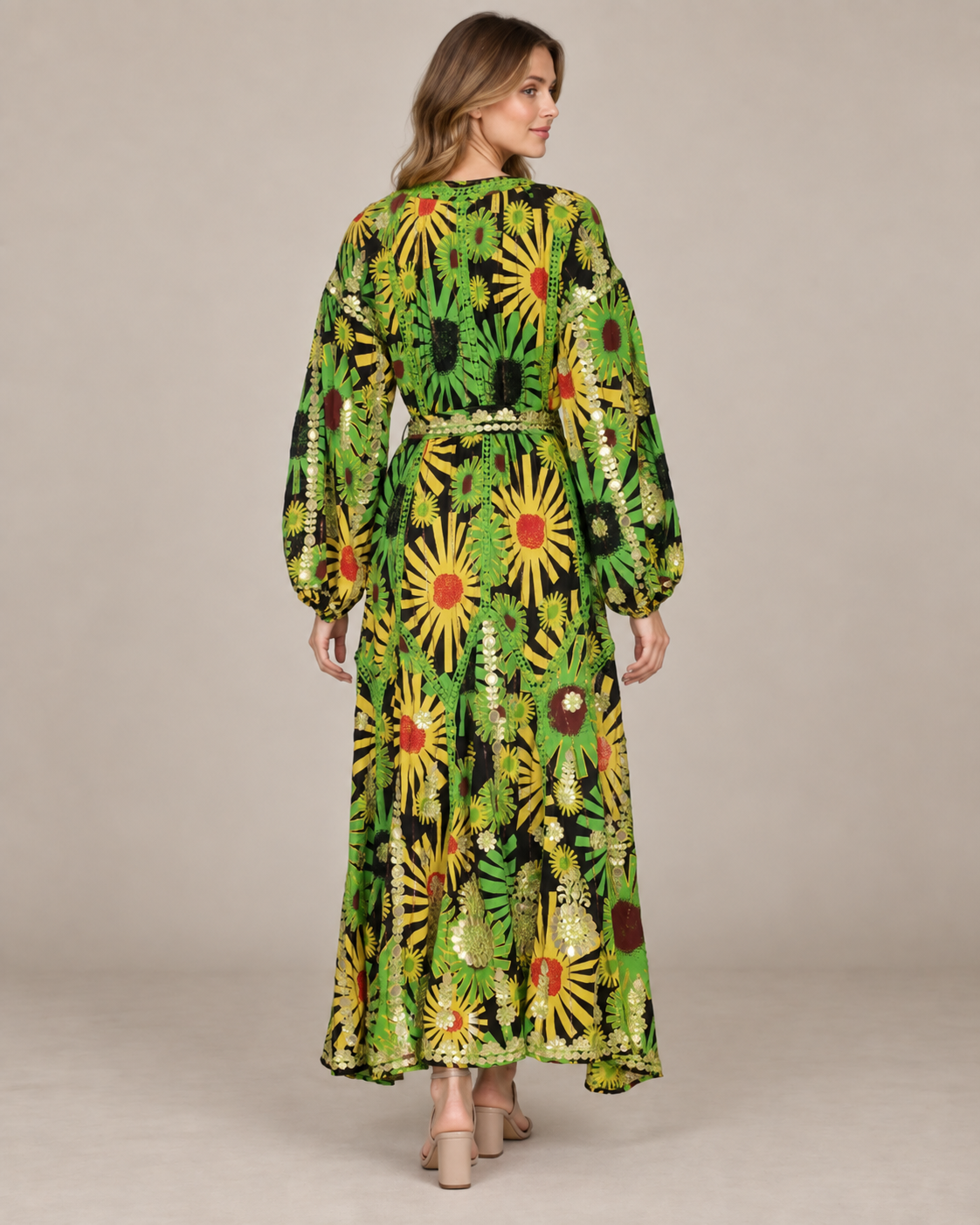 Women’s Hand-Embroidered Long Dress - Fikra