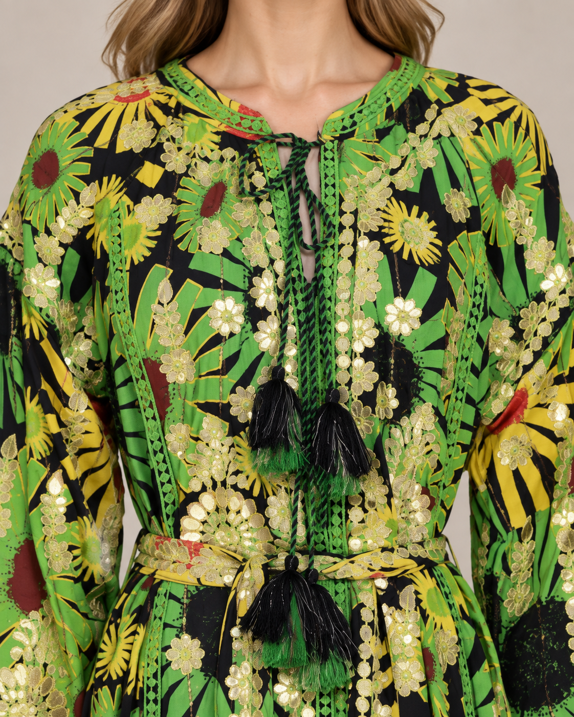 Women’s Hand-Embroidered Long Dress - Fikra
