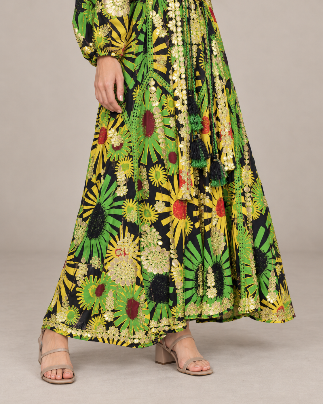 Women’s Hand-Embroidered Long Dress - Fikra