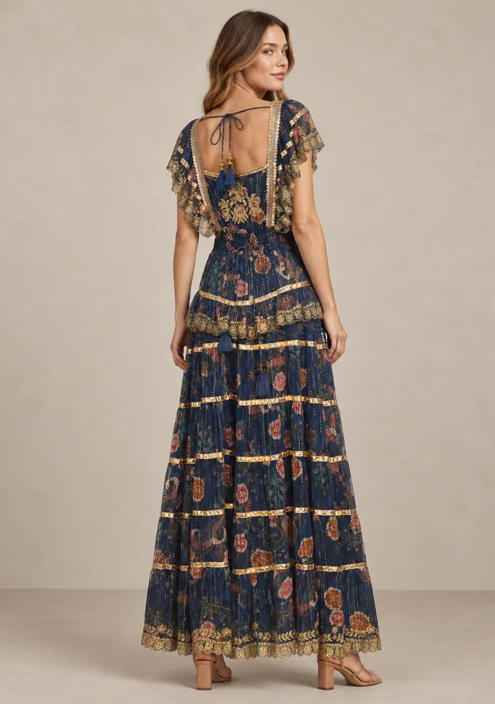Women’s Cotton Georgette Embroidered  Dress - Huma