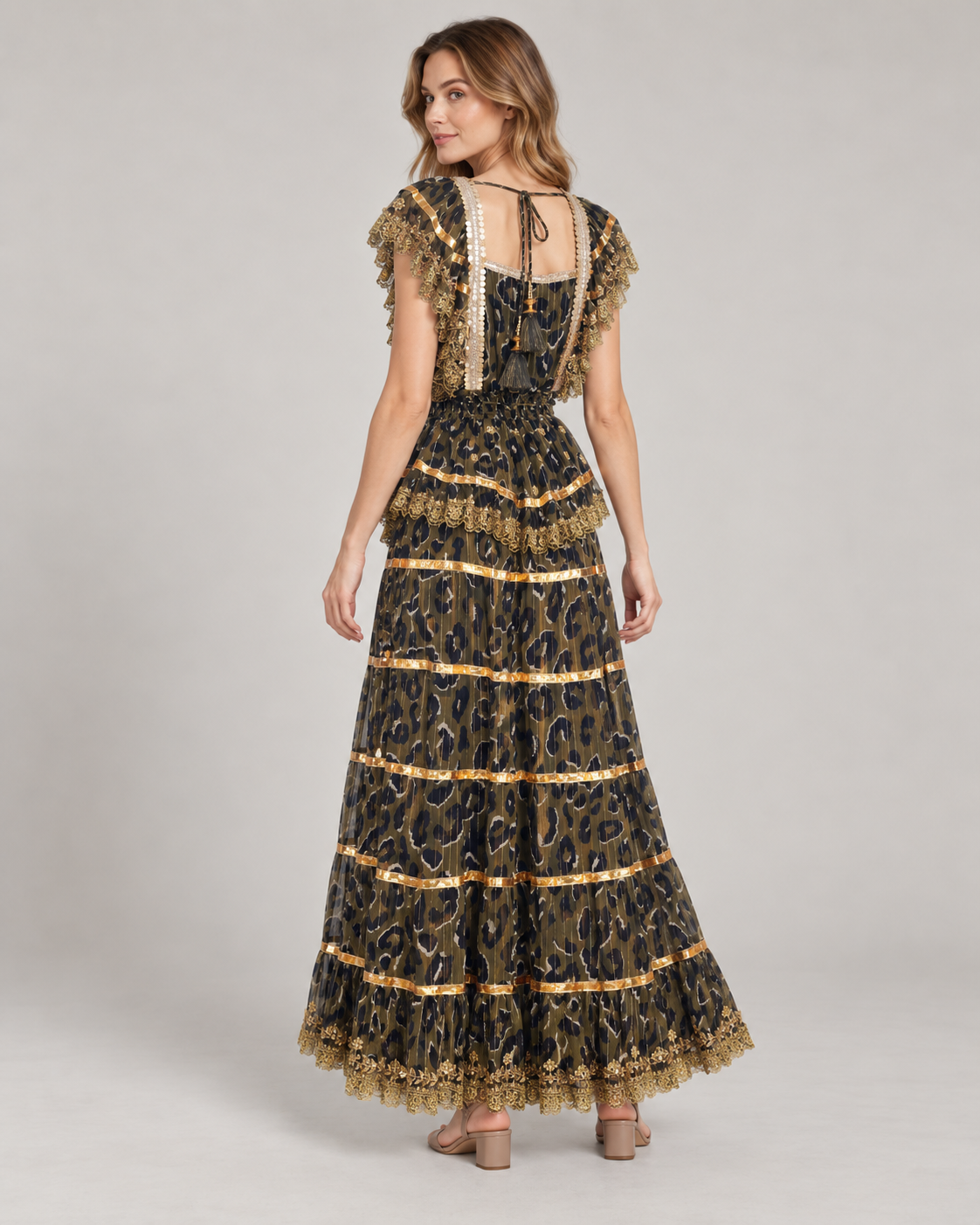 Women’s Cotton Lurex Long Maxi Dress - Anaab