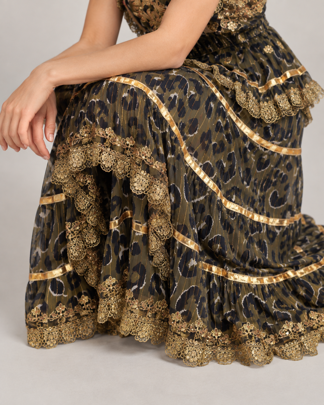 Women’s Cotton Lurex Long Maxi Dress - Anaab