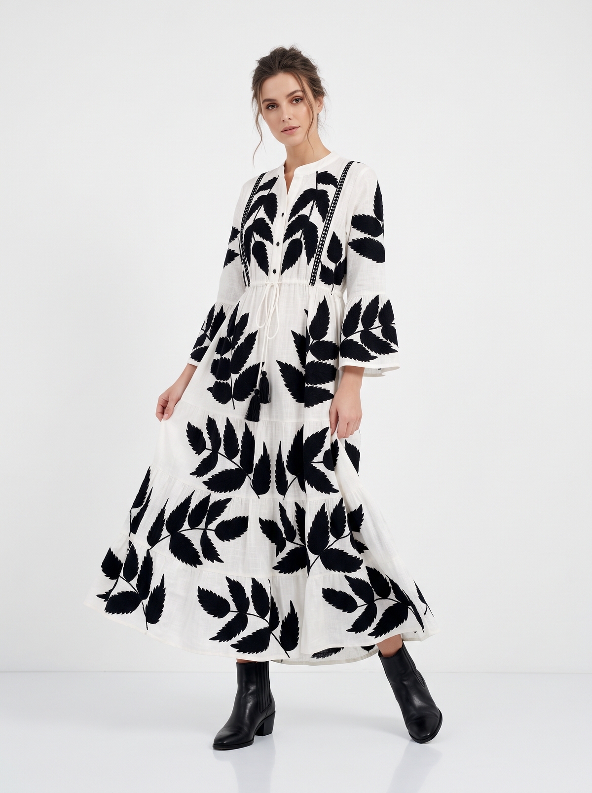 Women’s Long Tunic with Hand Embroidery - Livia