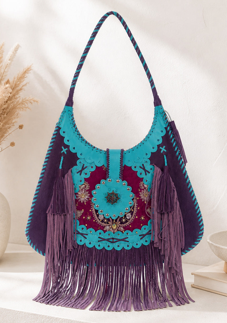 ibBan Hand-Embroidered Canvas Ibza Cabas with Beadwork - Ibza